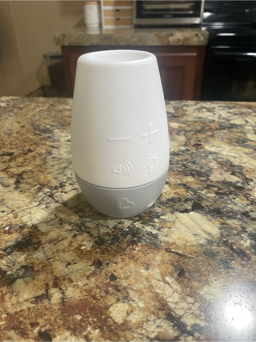 White and Gray Portable Night Light & Sound Speaker - Brand Unspecified